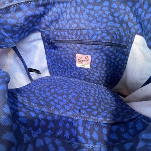 Fossil Key-Per Briefcase Coated Canvas Multi Messenger Bag with Wallets Set of 4 - Picture 11 of 13